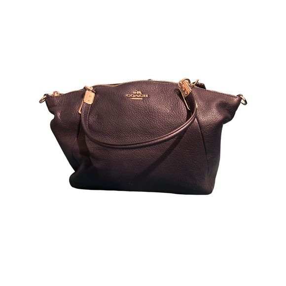 Coach Mini Kelsey  Pebbled Leather Satchel  Midnight - Picture 2 of 6